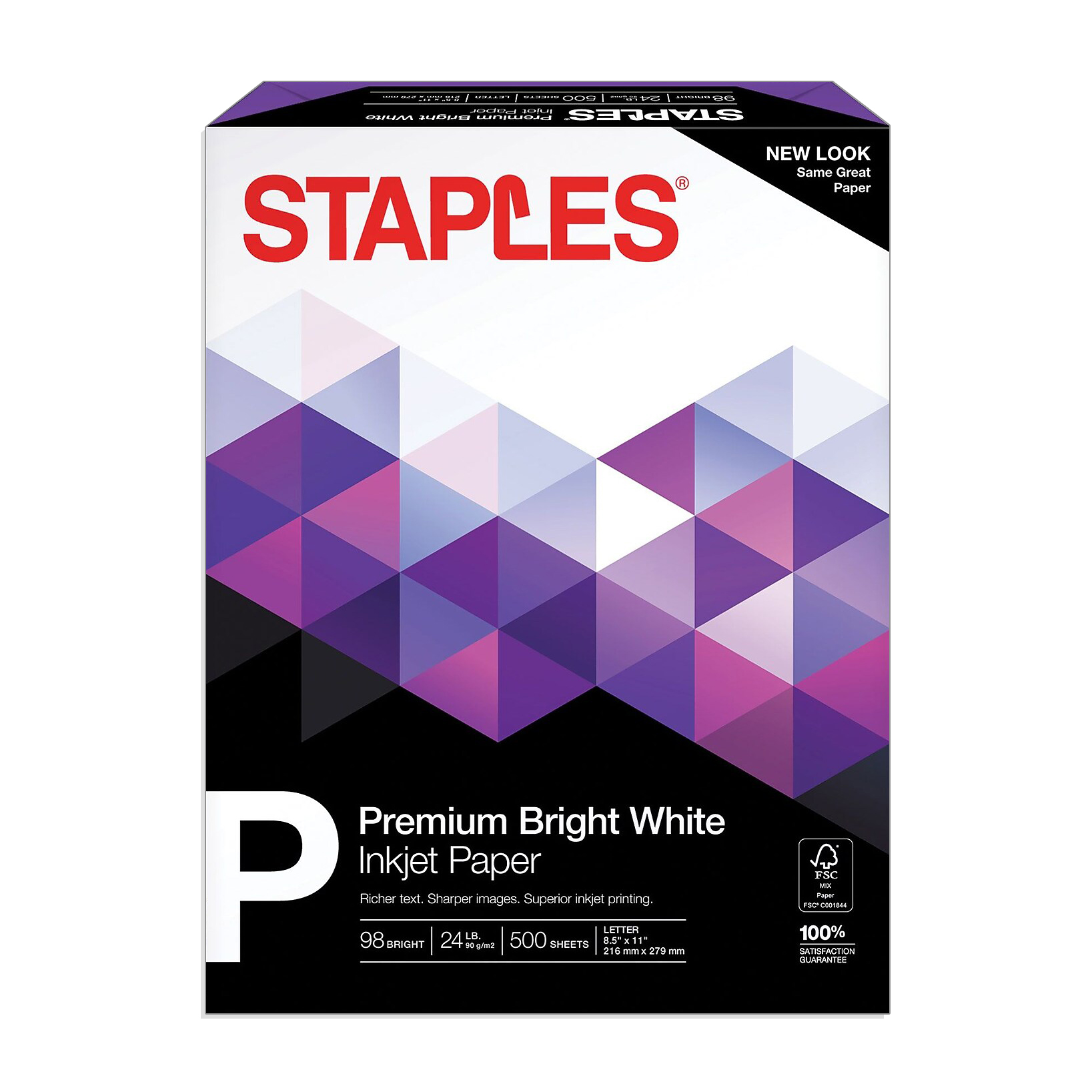 Staples Premium 8,5" x 11" Mehrzweckpapier 24 Pfund 98B 500/RM 5 RM/CT 733330 - Bild 2 von 6