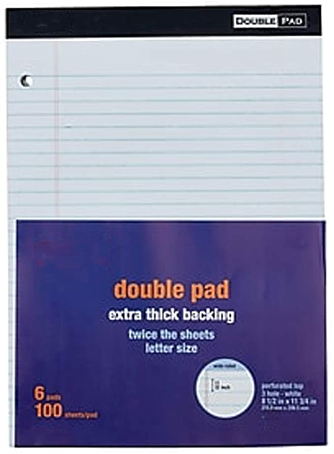 MyOfficeInnovations Double Pad Notepads 8.5x11.75 White 100 Sh/Pd 6 Pd/Pk 478900 - Bild 3 von 8