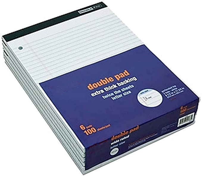MyOfficeInnovations Double Pad Notepads 8.5x11.75 White 100 Sh/Pd 6 Pd/Pk 478900 - Bild 4 von 8