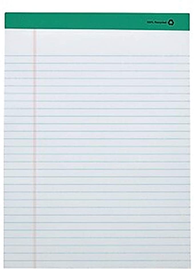 MyOfficeInnovations Notepads 8.5" x 11.75" Wide White 50 Sh./Pad 12 Pads/PK