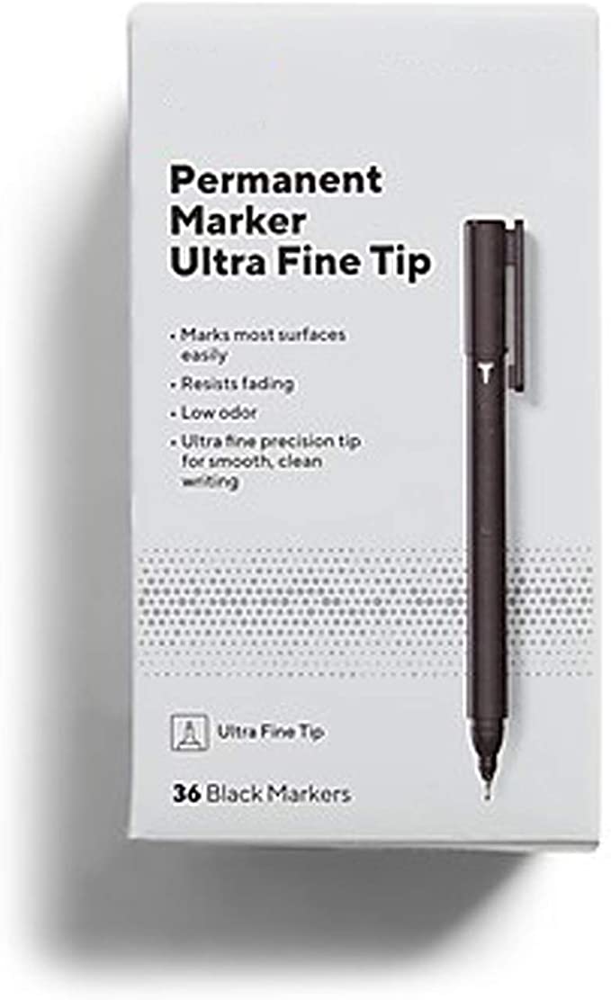 MyOfficeInnovations Pen Permanent Markers Ultra Fine Tip Blk 36/Pack 24376653