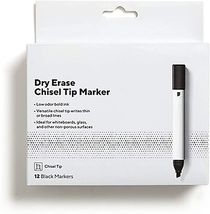 MyOfficeInnovations Tank trocken abwischbare Marker Meißelspitze schwarz Dutzend 24376603 - Bild 1 von 9